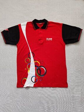 Vintage Coca-Cola 2008 Beijing Olympics Polo Shirt - Red/Black - Size XXXL